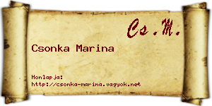 Csonka Marina névjegykártya