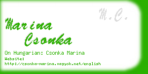 marina csonka business card